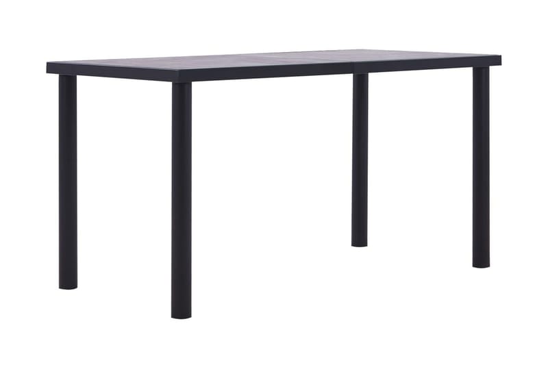 Matbord svart och betonggrå 140x70x75 cm MDF - Svart - Matbord & köksbord