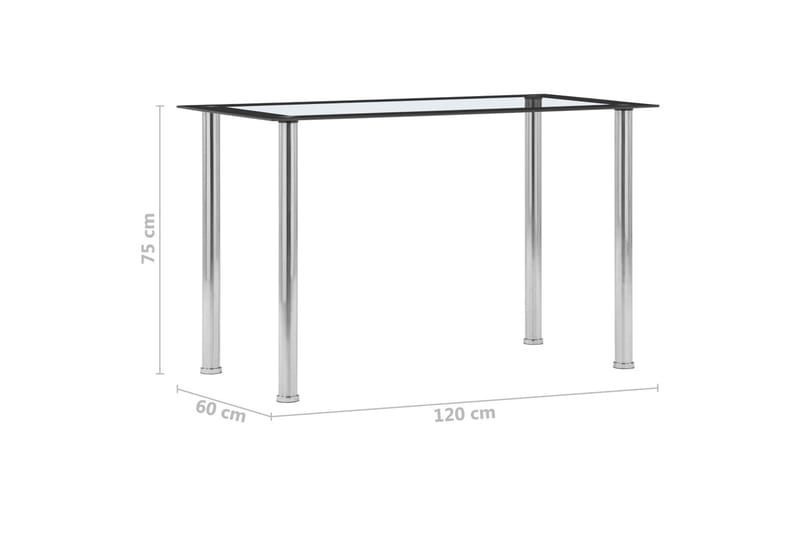 Matbord svart och transparent 120x60x75 cm härdat glas - Svart - Möbler - Bord & matgrupper - Matbord & köksbord