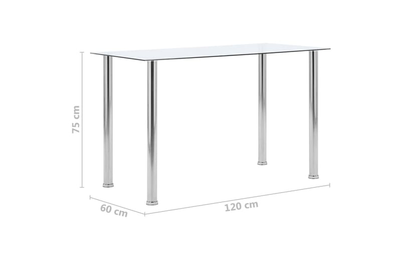 Matbord transparent 120x60x75 cm härdat glas - Transparent - Möbler - Bord & matgrupper - Matbord & köksbord