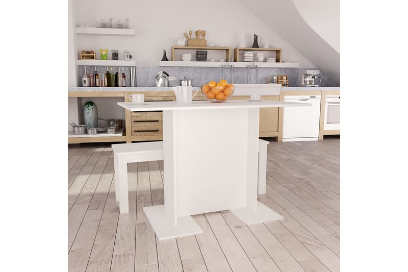 Matbord vit 110x60x75 cm spånskiva - Vit - Möbler - Bord & matgrupper - Matbord & köksbord
