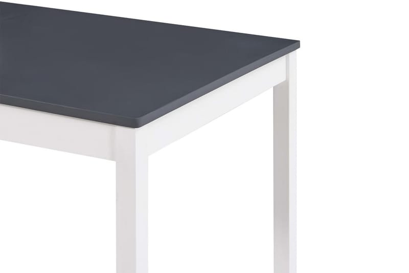 Matbord vit och grå 180x90x73 cm furu - Grå - Möbler - Bord & matgrupper - Matbord & köksbord