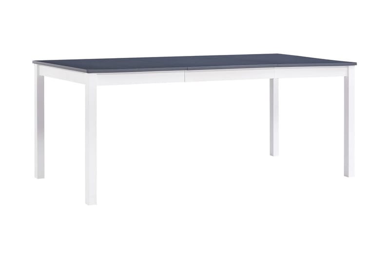 Matbord vit och grå 180x90x73 cm furu - Grå - Möbler - Bord & matgrupper - Matbord & köksbord