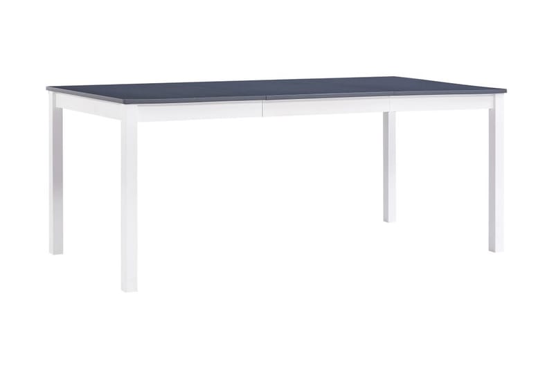 Matbord vit och grå 180x90x73 cm furu - Grå - Matbord & köksbord