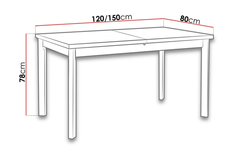Max Matbord 120x80x78 cm - Trä/Natur - Möbler - Bord & matgrupper - Matbord & köksbord