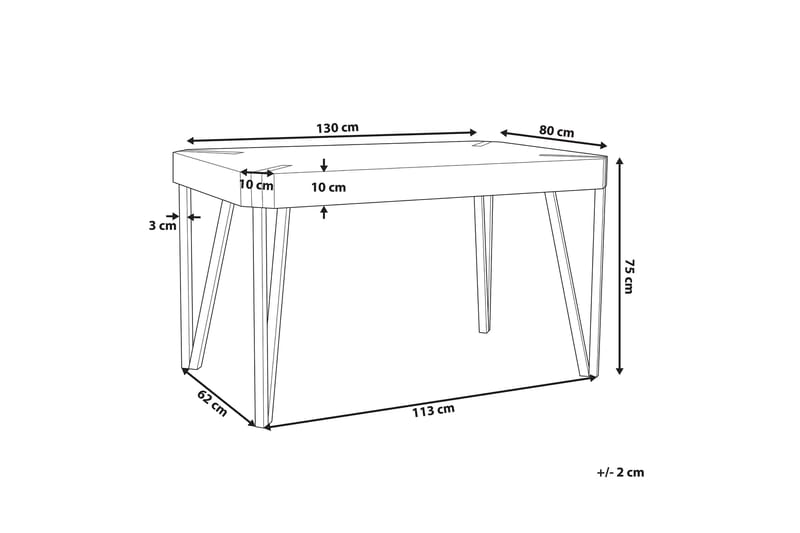 Mcgetrick Matbord 130x80 cm - Trä/Natur - Möbler - Bord & matgrupper - Matbord & köksbord