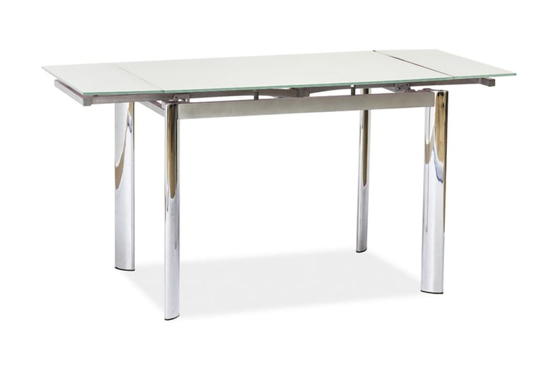 Mecula Förlängningsbart Matbord 100 cm - Glas/Vit/Silver - Matbord & köksbord