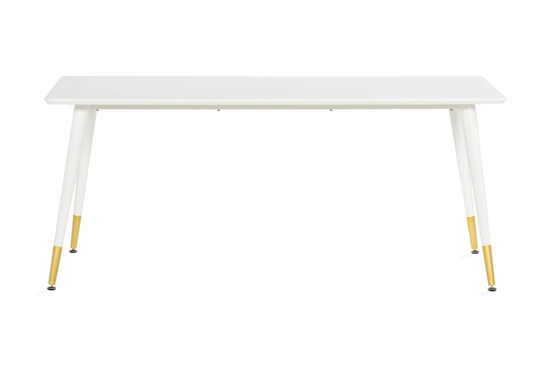 Melbana Matbord 180 cm - Vit/Mässing - Matbord & köksbord