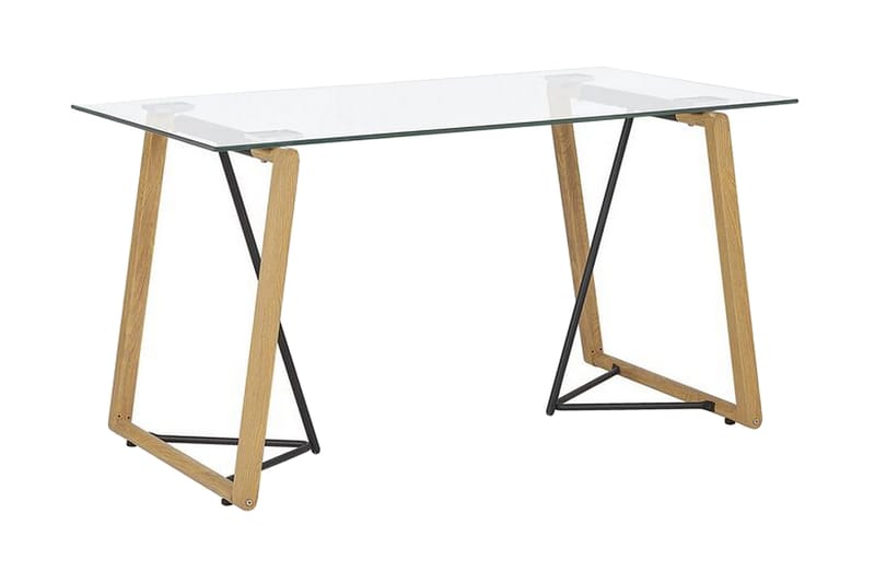 Minter Matbord 140 cm - Glas/Ljusbrun/Svart - Möbler - Bord & matgrupper - Matbord & köksbord