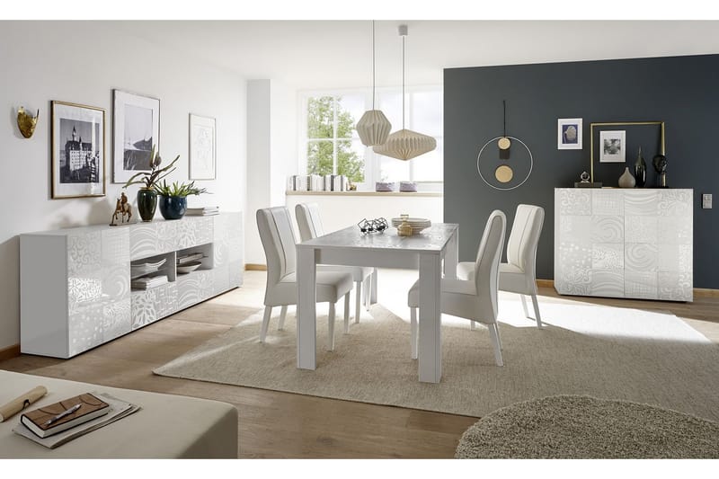 Mironne Förlängningsbart Matbord 180 cm - Vit - Matbord & köksbord