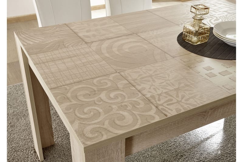 Mironne Förlängningsbart Matbord 180 cm - Vit/Beige/Grå - Matbord & köksbord
