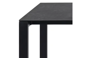 Misam Stort Rektangulärt Matbord 200 cm med Glasskiva, Betong- och Metallutseende - Mörkgrå - Möbler - Bord & matgrupper - Matbord & köksbord