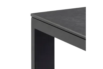 Misam Stort Rektangulärt Matbord 200 cm med Glasskiva, Betong- och Metallutseende - Mörkgrå - Möbler - Bord & matgrupper - Matbord & köksbord
