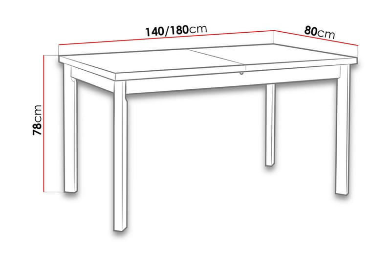 Modena Matbord 140x80x78 cm - Vit - Möbler - Bord & matgrupper - Matbord & köksbord