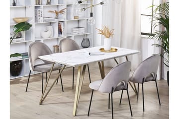 Molden Rektangulärt Matbord 150 cm i Trä med Metallben - Vit - Möbler - Bord & matgrupper - Matbord & köksbord