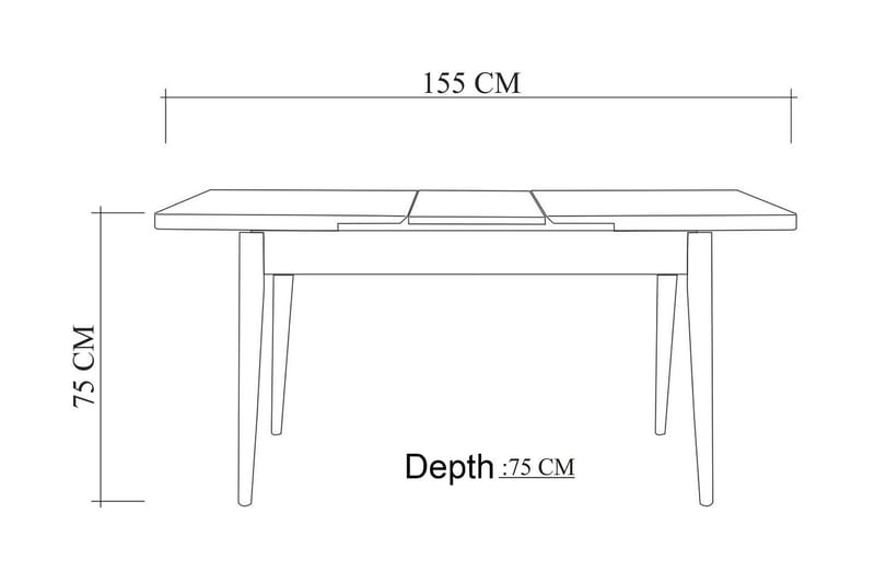 Molgachi Matbord 120x75x120 cm - Vit - Möbler - Bord & matgrupper - Matbord & köksbord