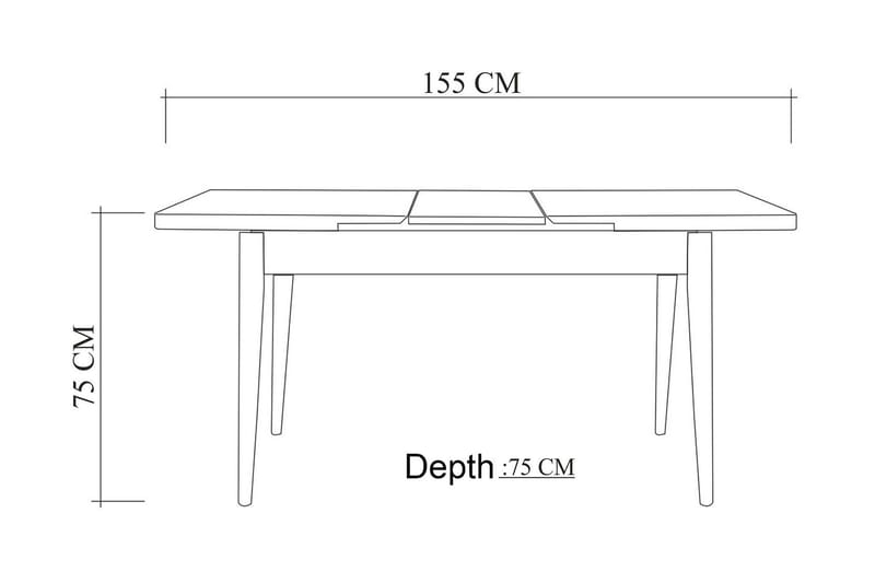 Molgachi Matbord 120x75x120 cm - Vit - Möbler - Bord & matgrupper - Matbord & köksbord