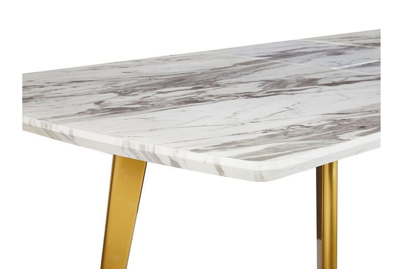 Mosby Matbord 200 cm Hopfällbart - Vit/Guld - Möbler - Bord & matgrupper - Matbord & köksbord