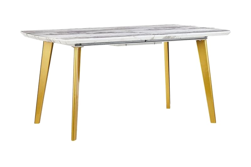 Mosby Matbord 200 cm Hopfällbart - Vit/Guld - Möbler - Bord & matgrupper - Matbord & köksbord