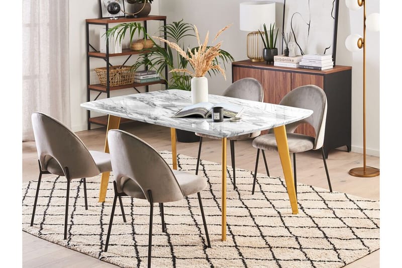 Mosby Matbord 200 cm Hopfällbart - Vit/Guld - Möbler - Bord & matgrupper - Matbord & köksbord