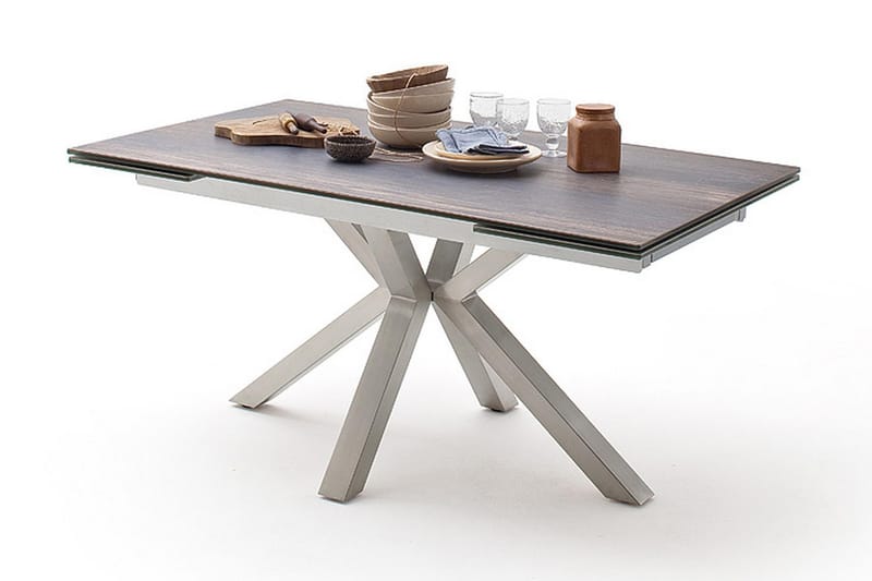 Naganon Matbord 160 cm - Glas/Silver - Möbler - Bord & matgrupper - Matbord & köksbord