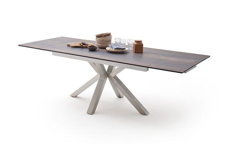Naganon Matbord 160 cm - Glas/Silver - Möbler - Bord & matgrupper - Matbord & köksbord
