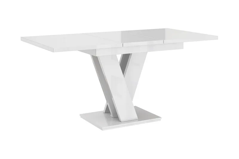 Nand Utdragbart Rektangulärt Matbord 120–160 cm i Trä - Vit|Beige - Möbler - Bord & matgrupper - Matbord & köksbord