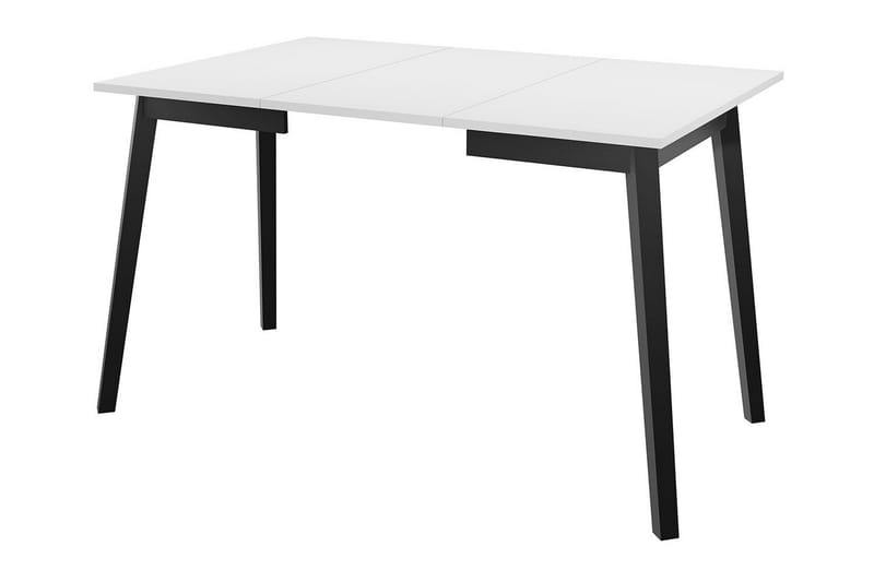 Narberth Litet Utdragbart Kvadratiskt Matbord 85 cm med Metallutseende - Vit - Möbler - Bord & matgrupper - Matbord & köksbord