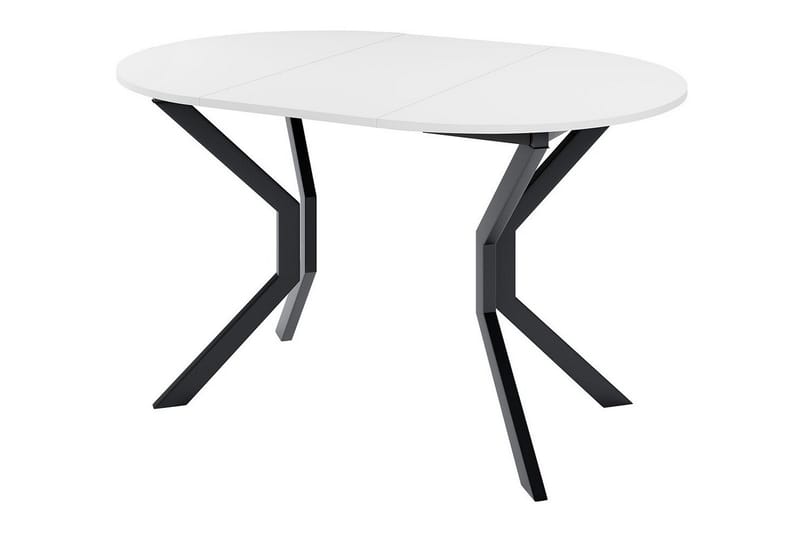 Narberth Litet Utdragbart Runt Matbord 90 cm med Betong- och Metallutseende - Ljusgrå - Möbler - Bord & matgrupper - Matbord & köksbord