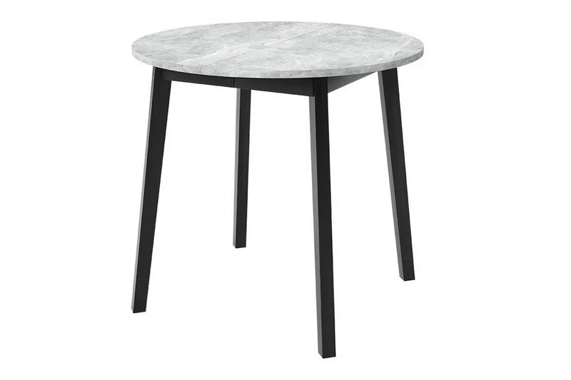 Narberth Litet Utdragbart Runt Matbord 90 cm med Betongutseende, Ljusgrå