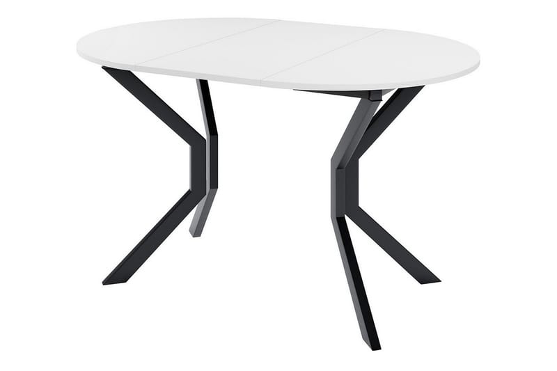 Narberth Litet Utdragbart Runt Matbord 90 cm med Ek- och Metallutseende - Svart - Möbler - Bord & matgrupper - Matbord & köksbord