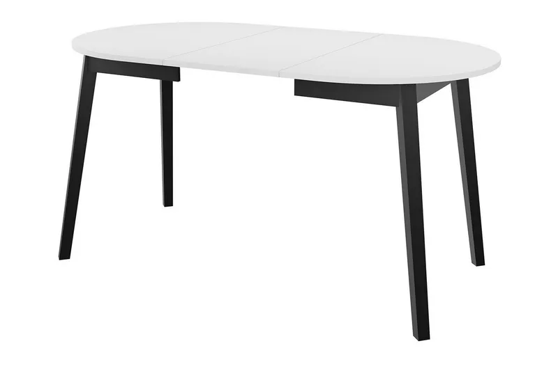 Narberth Litet Utdragbart Runt Matbord 90 cm med Trä- och Ekutseende - Svart - Möbler - Bord & matgrupper - Matbord & köksbord