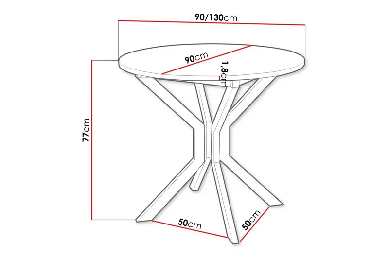 Narberth Matbord - Svart - Möbler - Bord & matgrupper - Matbord & köksbord