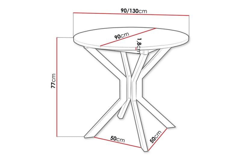 Narberth Matbord - Svart - Möbler - Bord & matgrupper - Matbord & köksbord
