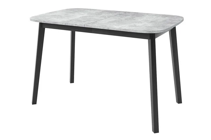 Narberth Utdragbart Ovalt Matbord 130 cm med Betongutseende, Ljusgrå