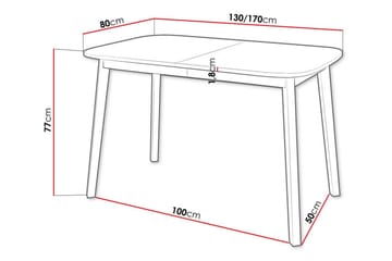 Narberth Utdragbart Ovalt Matbord 130 cm med Betongutseende - Ljusgrå - Möbler - Bord & matgrupper - Matbord & köksbord