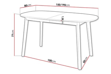 Narberth Utdragbart Ovalt Matbord 150 cm i Målat Trä - Vit - Möbler - Bord & matgrupper - Matbord & köksbord