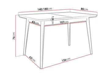 Natur Matbord 140 cm Rektangulärt i Trä - Brun - Möbler - Bord & matgrupper - Matbord & köksbord
