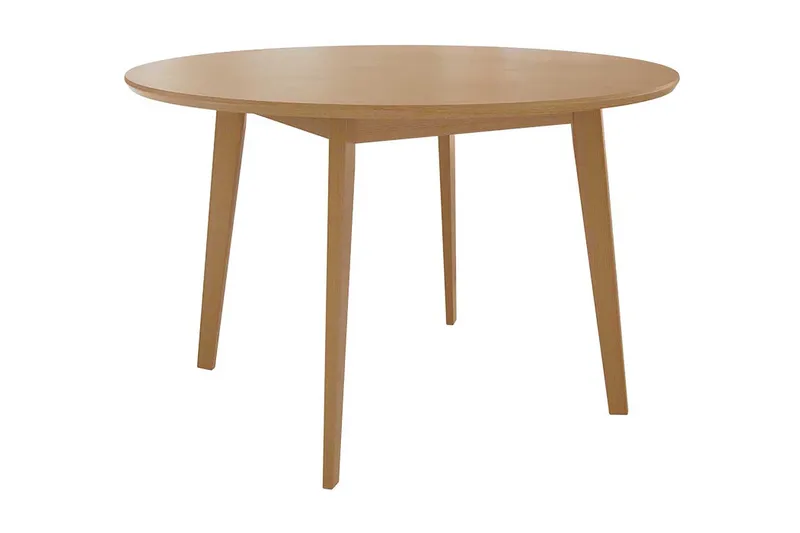 Natur Runt Matbord i Trä, Beige