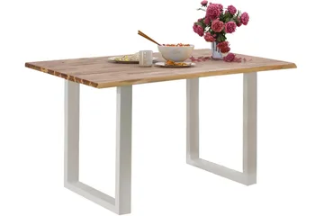 Netan Matbord 140 cm - Akacia Brun/Vit - Möbler - Bord & matgrupper - Matbord & köksbord