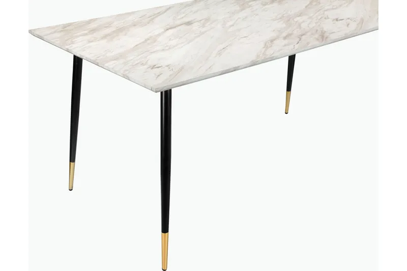 Oktoos Matbord 160 cm - Grå/Vit/Svart/Guld - Möbler - Bord & matgrupper - Matbord & köksbord