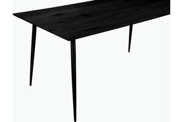 Oktoos Rektangulärt Matbord 160 cm med Trä- och Valnötsutseende - Svart - Möbler - Bord & matgrupper - Matbord & köksbord