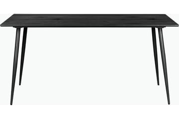 Oktoos Rektangulärt Matbord 160 cm med Trä- och Valnötsutseende - Svart - Möbler - Bord & matgrupper - Matbord & köksbord