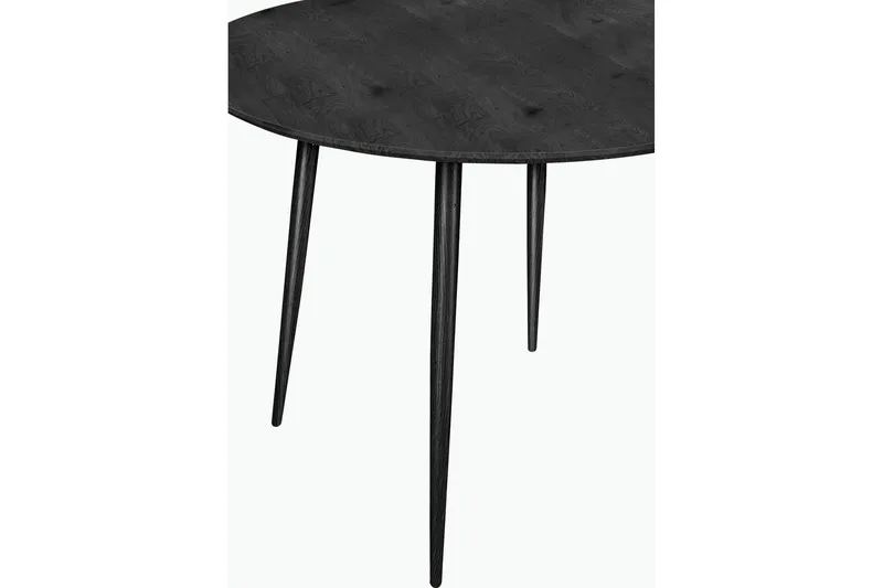 Oktoos Runt Matbord 100 cm med Trä- och Valnötsutseende - Svart - Möbler - Bord & matgrupper - Matbord & köksbord