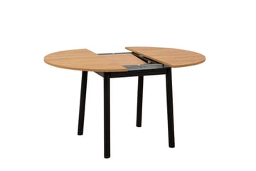 Oliver Litet Runt Matbord 100 cm med Trä- och Ekutseende - Brun / Svart - Möbler - Bord & matgrupper - Matbord & köksbord
