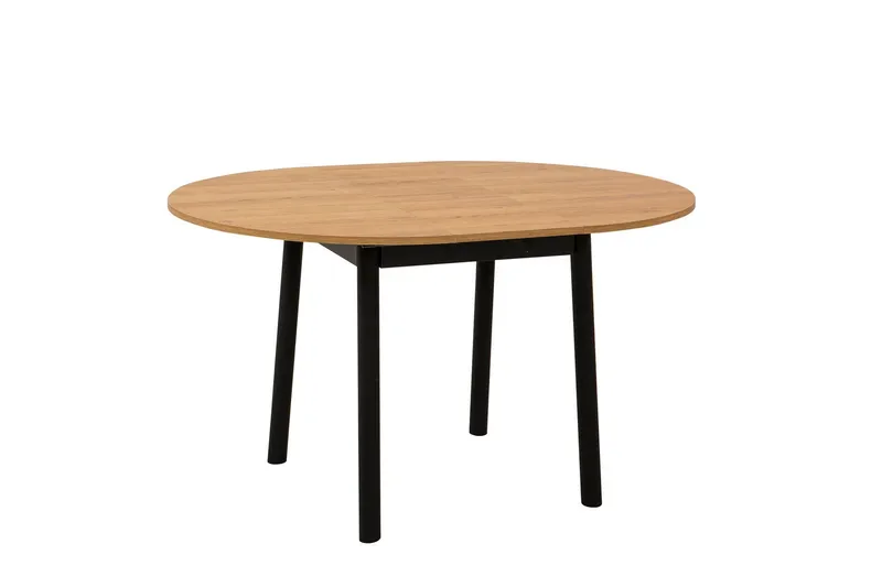 Oliver Litet Runt Matbord 100 cm med Trä- och Ekutseende - Brun / Svart - Möbler - Bord & matgrupper - Matbord & köksbord