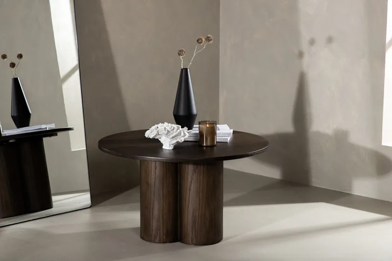 Olivia Soffbord 80 cm Runt - Brun - Möbler - Bord & matgrupper - Matbord & köksbord