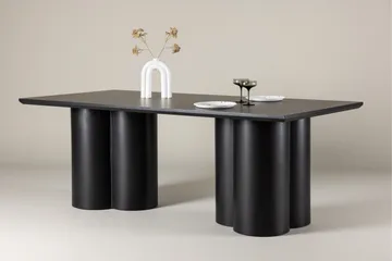Olivia Stort Rektangulärt Matbord 210 cm med Mörkt Träutseende - Svart - Möbler - Bord & matgrupper - Matbord & köksbord