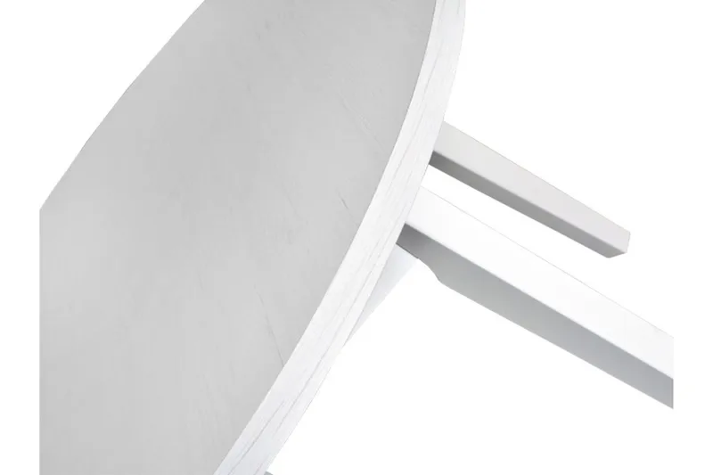 Oslo Runt Matbord 100 cm med Ljust Träutseende - Vit - Möbler - Bord & matgrupper - Matbord & köksbord
