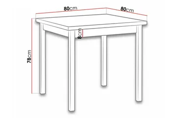Patrickswell Litet Kvadratiskt Matbord 80 cm i Valnöt - Brun - Möbler - Bord & matgrupper - Matbord & köksbord