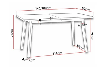 Patrickswell Matbord 80 cm - Svart - Möbler - Bord & matgrupper - Matbord & köksbord